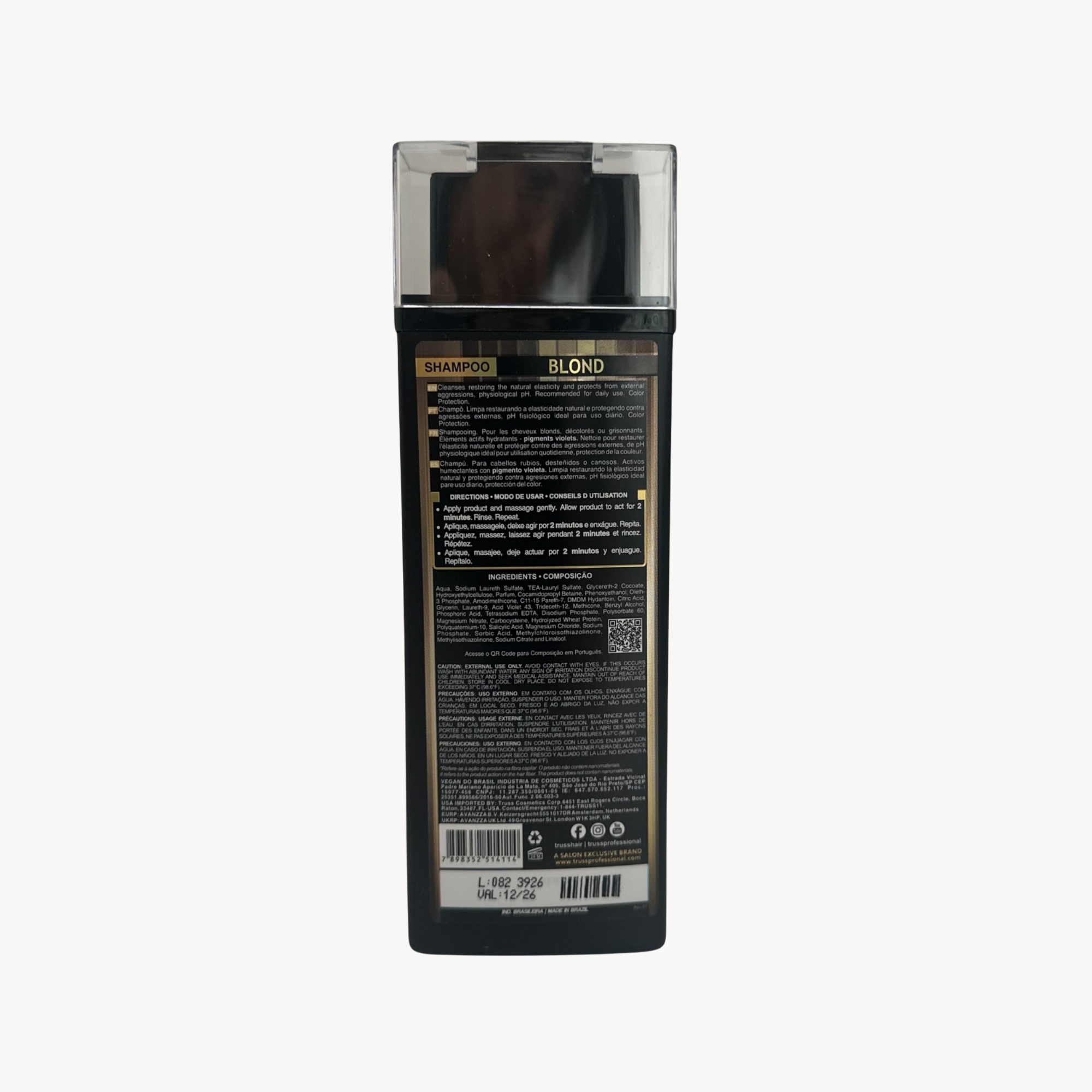 Shampoo Blond TRUSS Matizador e Hidratação para Loiros