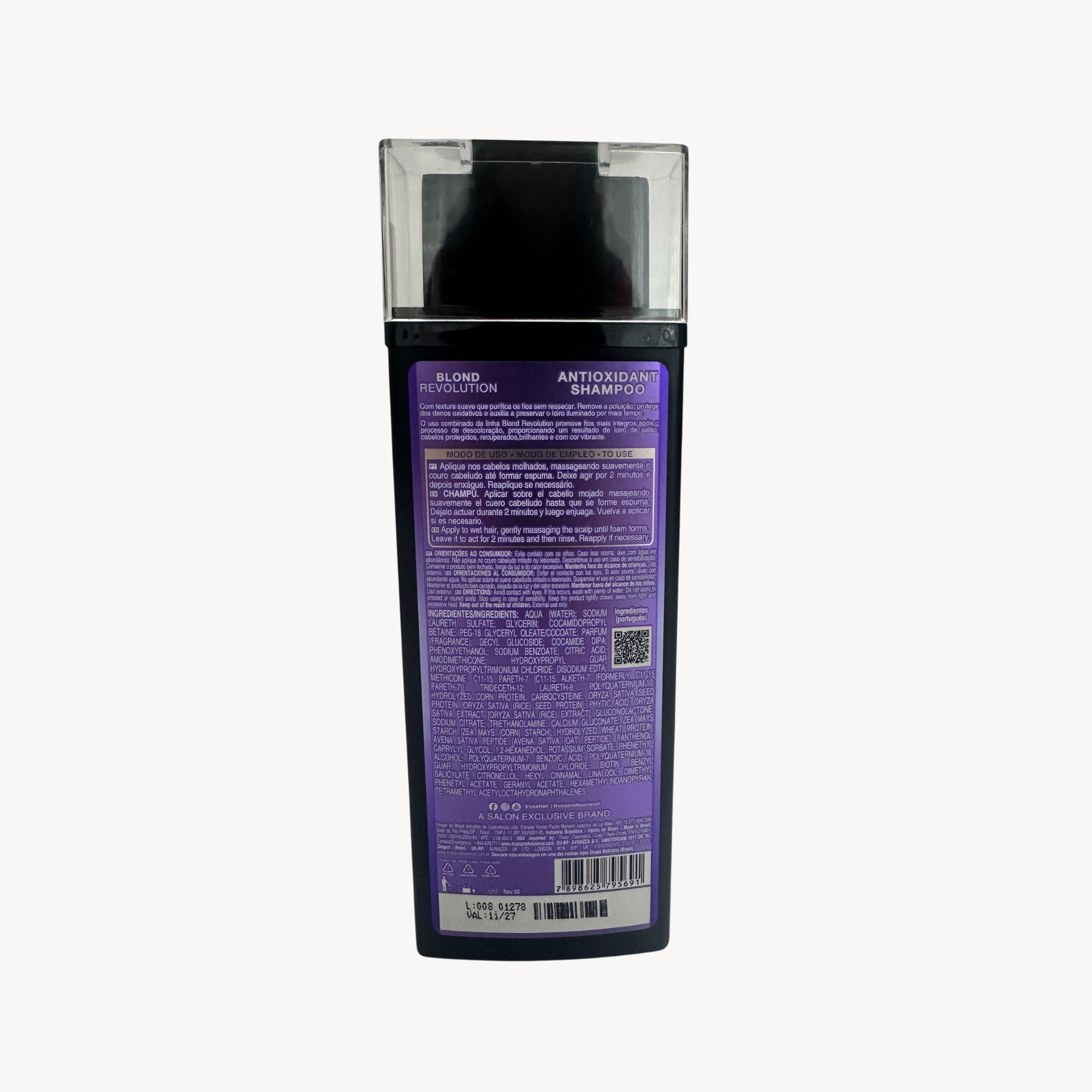 Shampoo Blond Revolution TRUSS Matização e Proteção para Loiros
