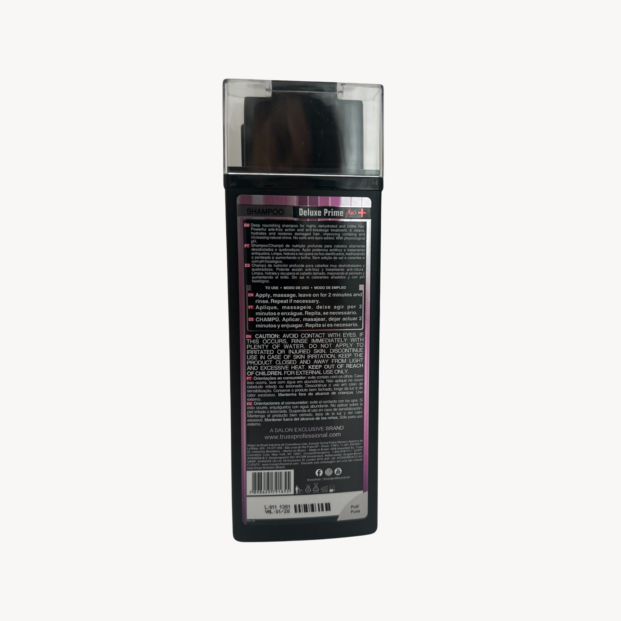 Shampoo Deluxe Prime Plus+ TRUSS Reconstrução Intensiva e Anti-Quebra